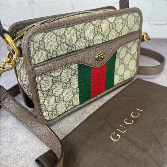 Rare Gucci Supreme Ophidia Brown Web Camera Bag - Picture 15 of 15